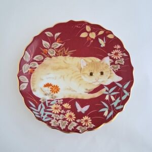 Vintage 1984 Takahashi Mini Cat Plate